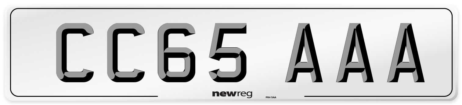 CC65 AAA Number Plate from New Reg